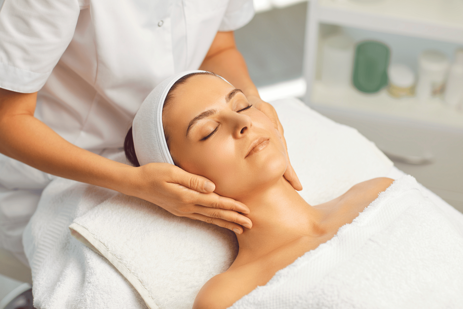 a woman getting facial rejuvenation